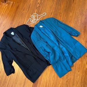 2/$35 LC Lauren Conrad Teal Blazer Jacket size 8